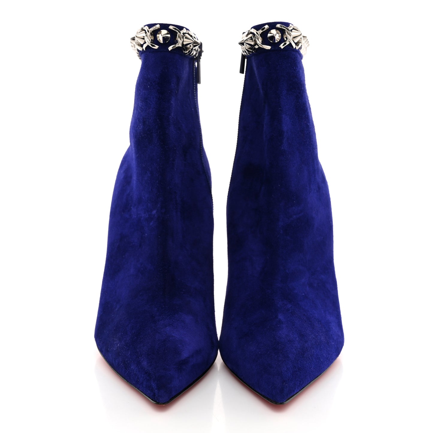 Veau Velour Booty Chain 100 Ankle Boots 40.5 Night