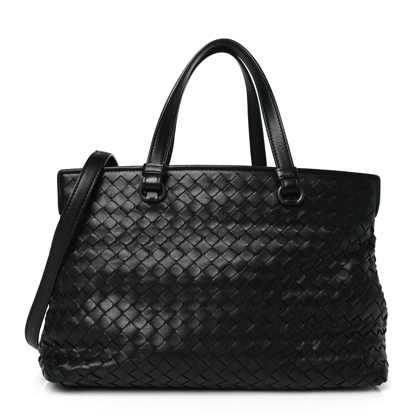 Nappa Intrecciato Brick Tote Black