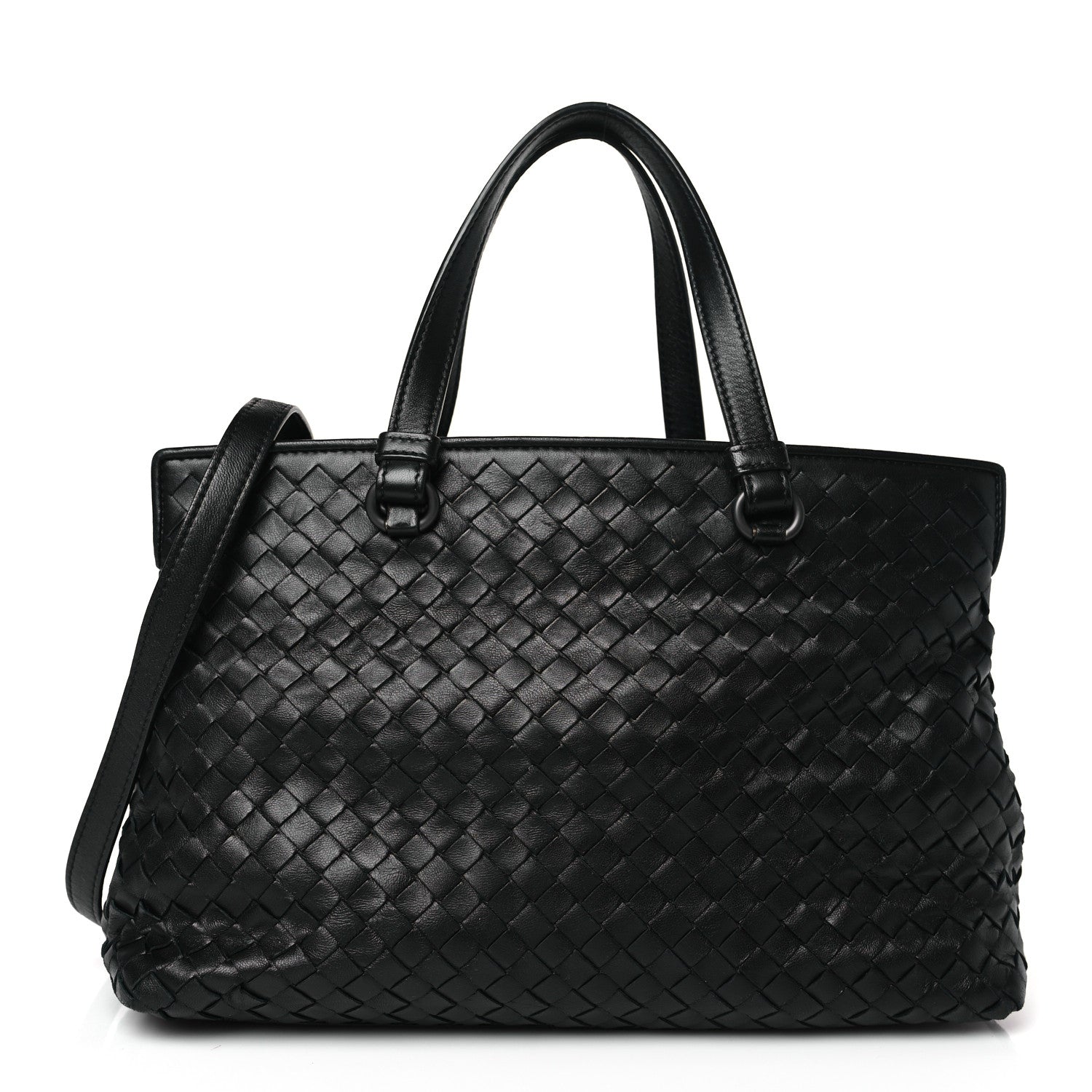 Bottega Veneta Nappa Intrecciato Brick Tote Black 1 of 9
