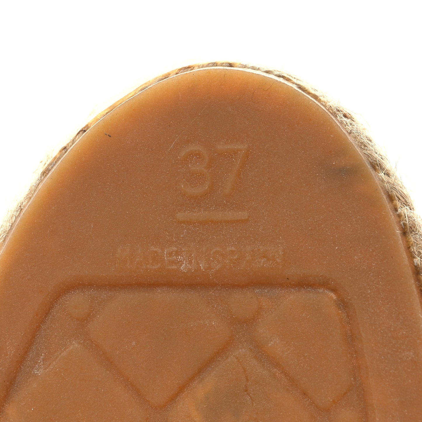 Lambskin CC Espadrilles 37 Beige Black