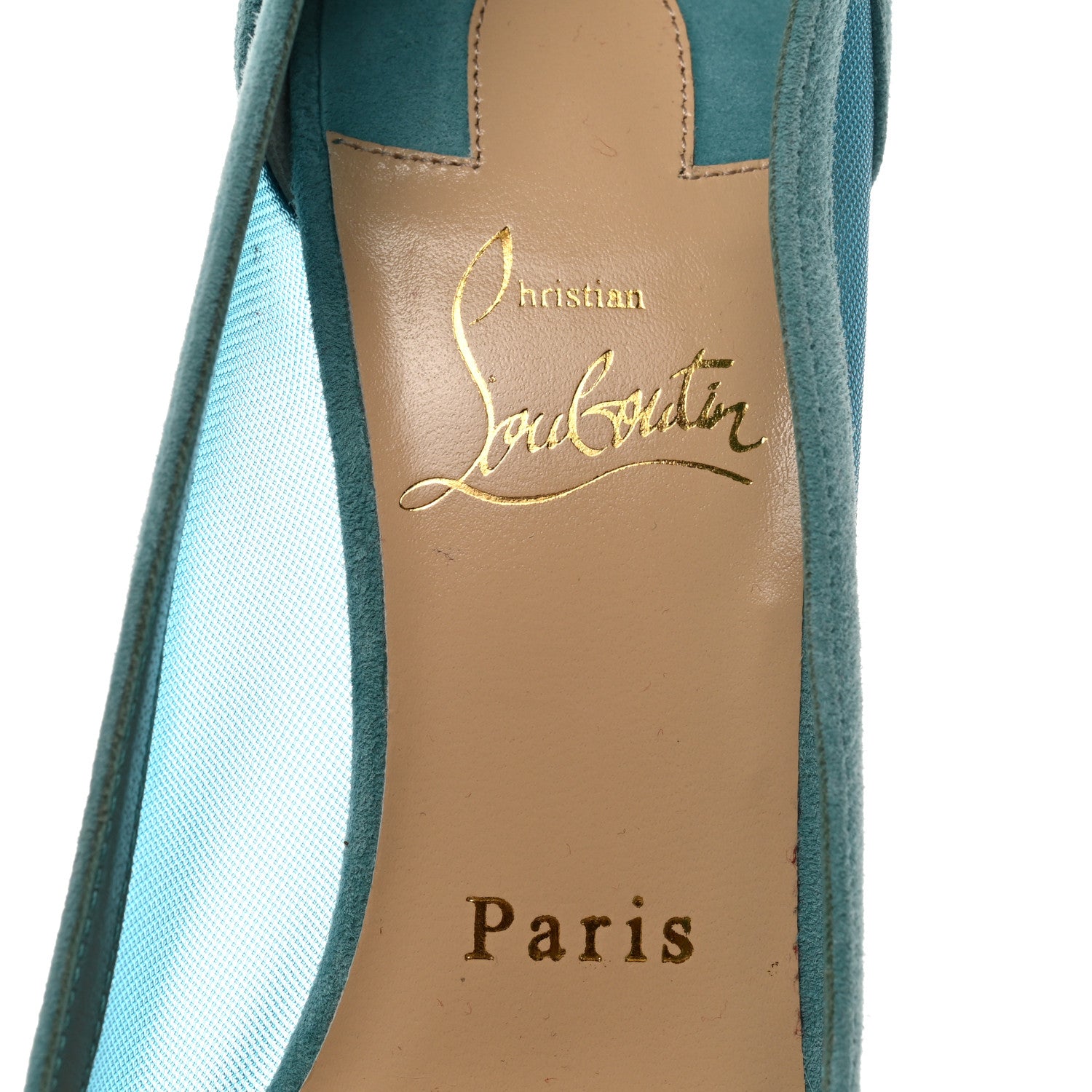 Christian Louboutin Veau Velours Rete Galativi 100 Pumps 37.5 Noumea 6 of 8
