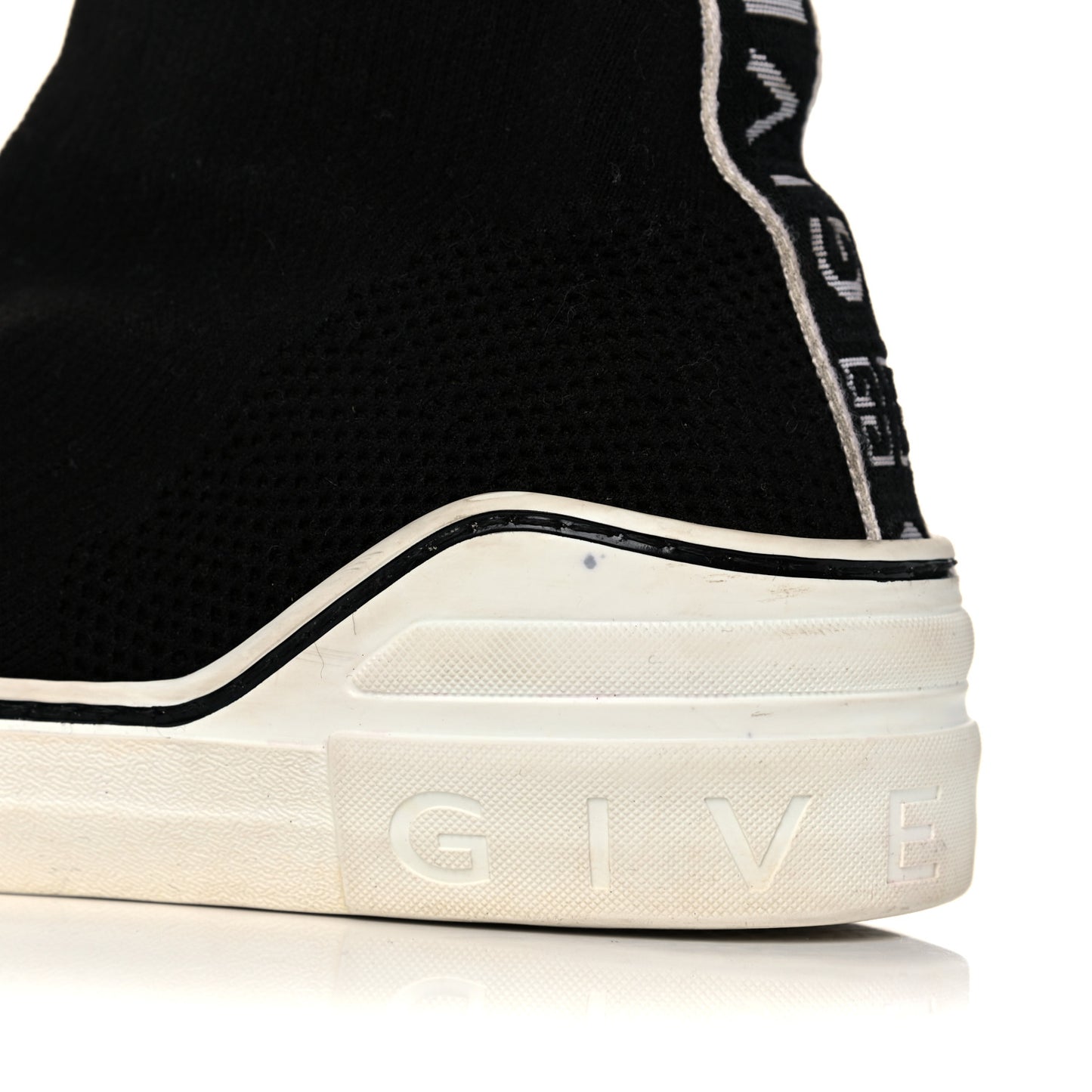 Technical Canvas Knit Womens George V Sock Sneakers 41 Black