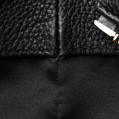 Salvatore Ferragamo Grained Calfskin Bitter Pocket Tote Black 13 of 15