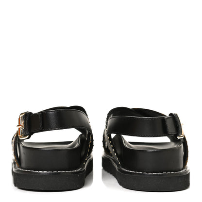 Louis Vuitton Monogram Paseo Flat Comfort Sandals 35 Black 6 of 11