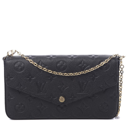 Louis Vuitton Empreinte Pochette Felicie Chain Wallet Black 1 of 10