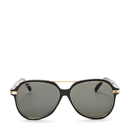 Cartier Metal Aviator CT0159S Sunglasses Gold Black 2 of 6