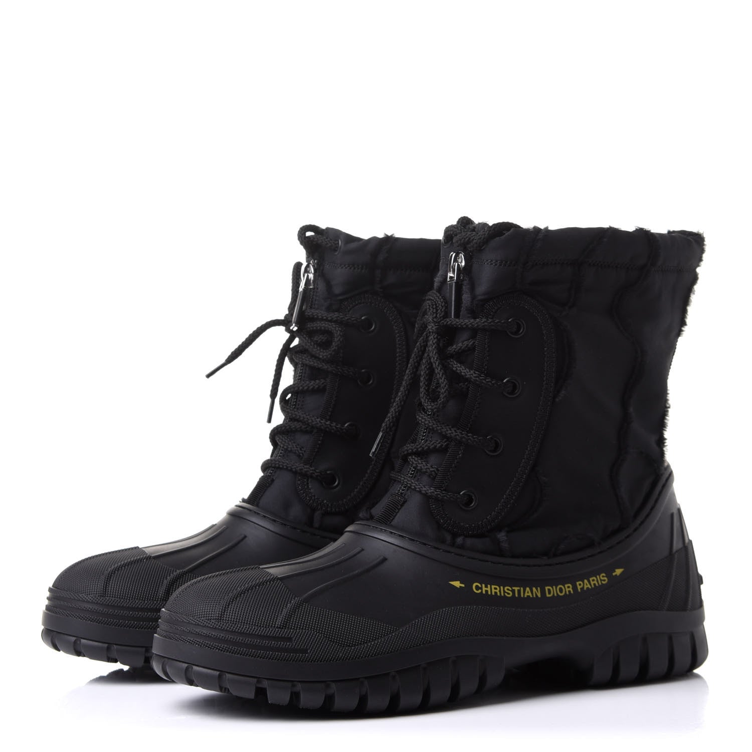 Christian Dior Rubber Nylon D-Venture Boots 40 Black 3 of 9