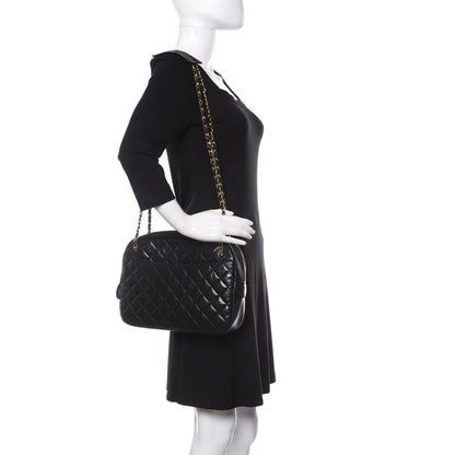 Chanel Lambskin Quilted Camera Case Black 2 of 16