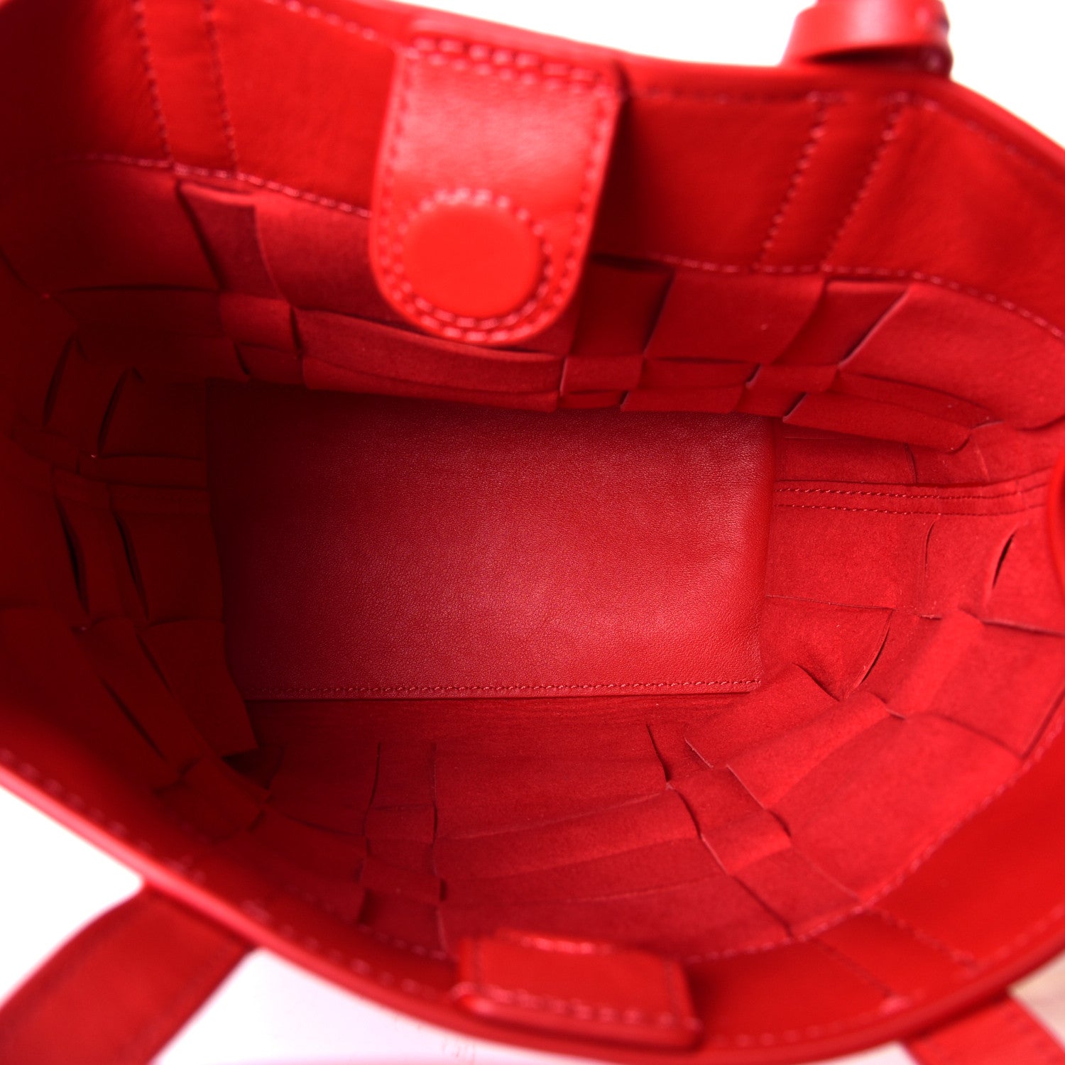 3.1 Phillip Lim Micro Embossed Grained Calfskin Mini Odita Modern Lattice Bucket Bag Red 4 of 4