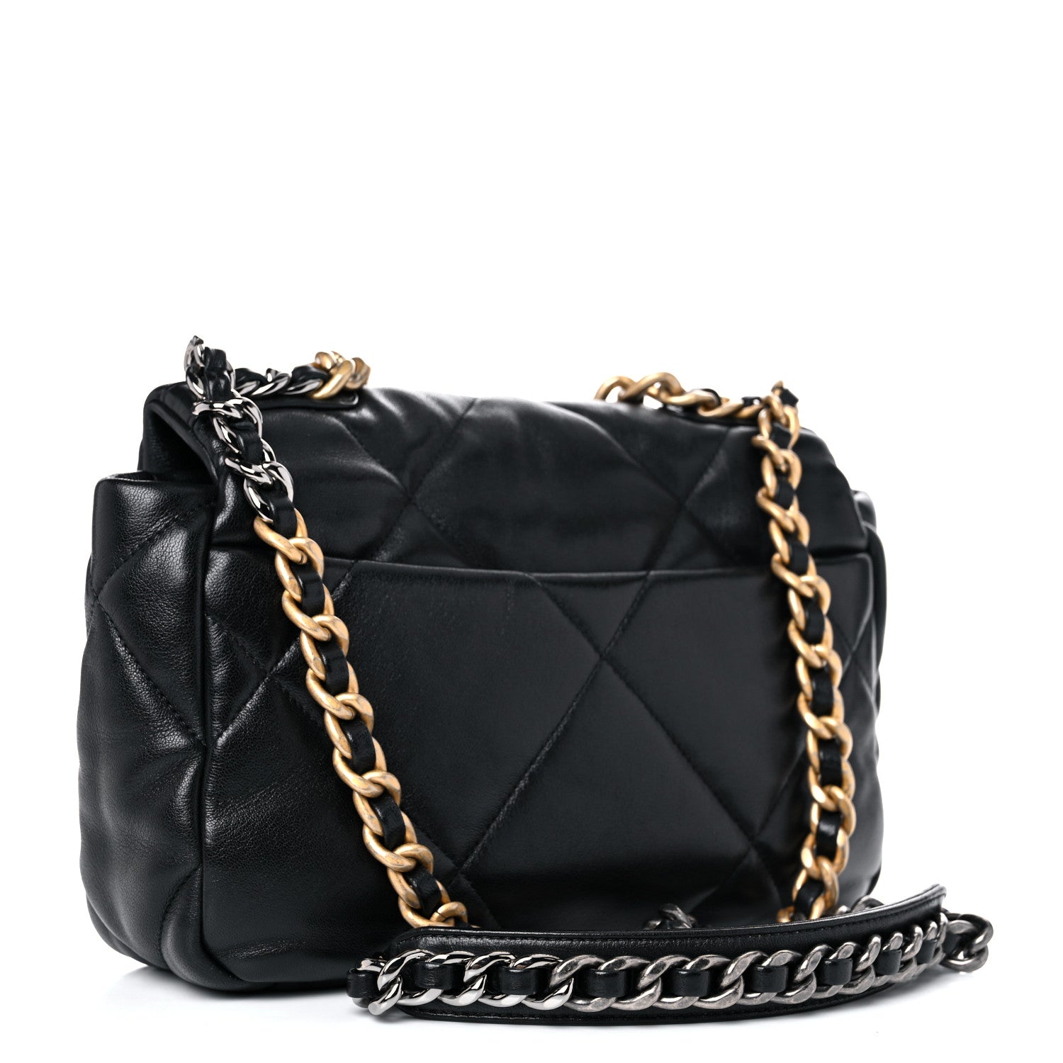 Chanel Lambskin Quilted Medium Chanel 19 Flap Black 3 of 12