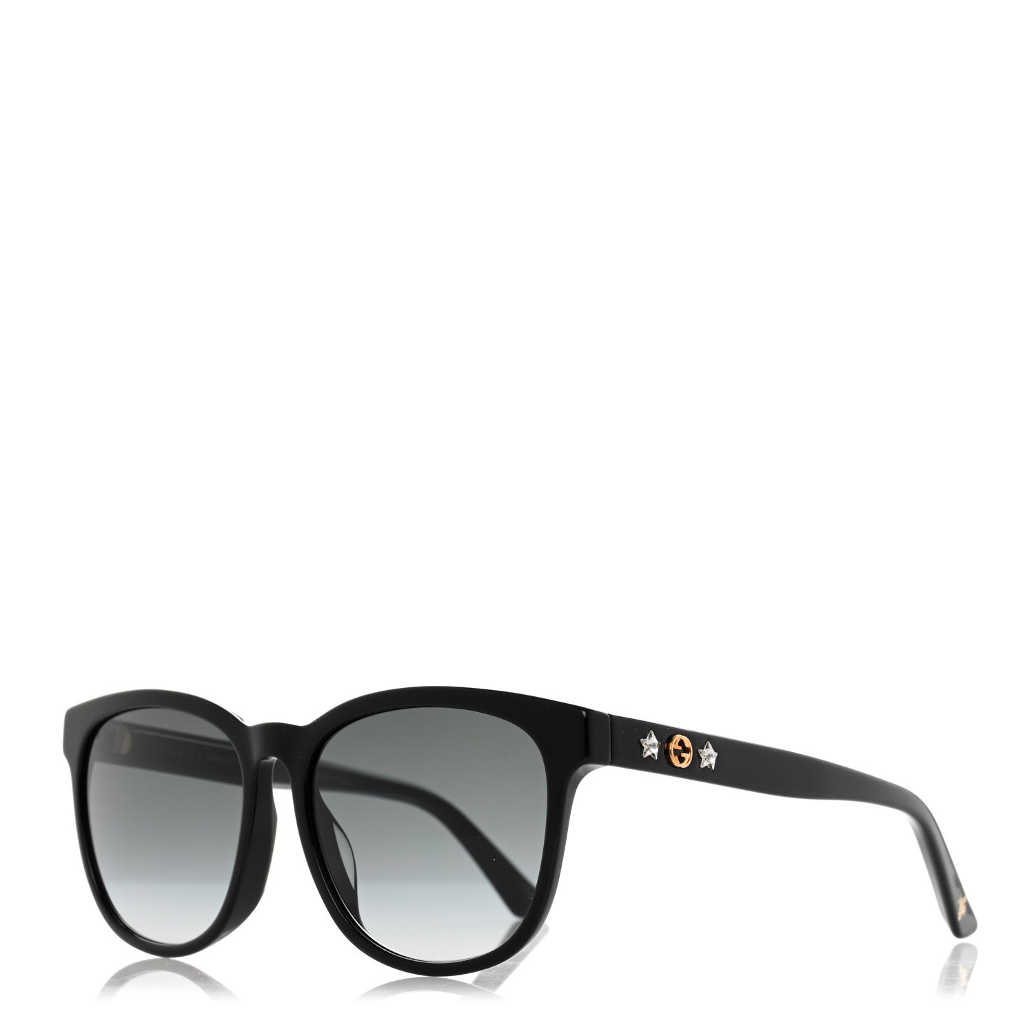 Gucci Round Frame Star Sunglasses GG0232SK Black 1 of 8