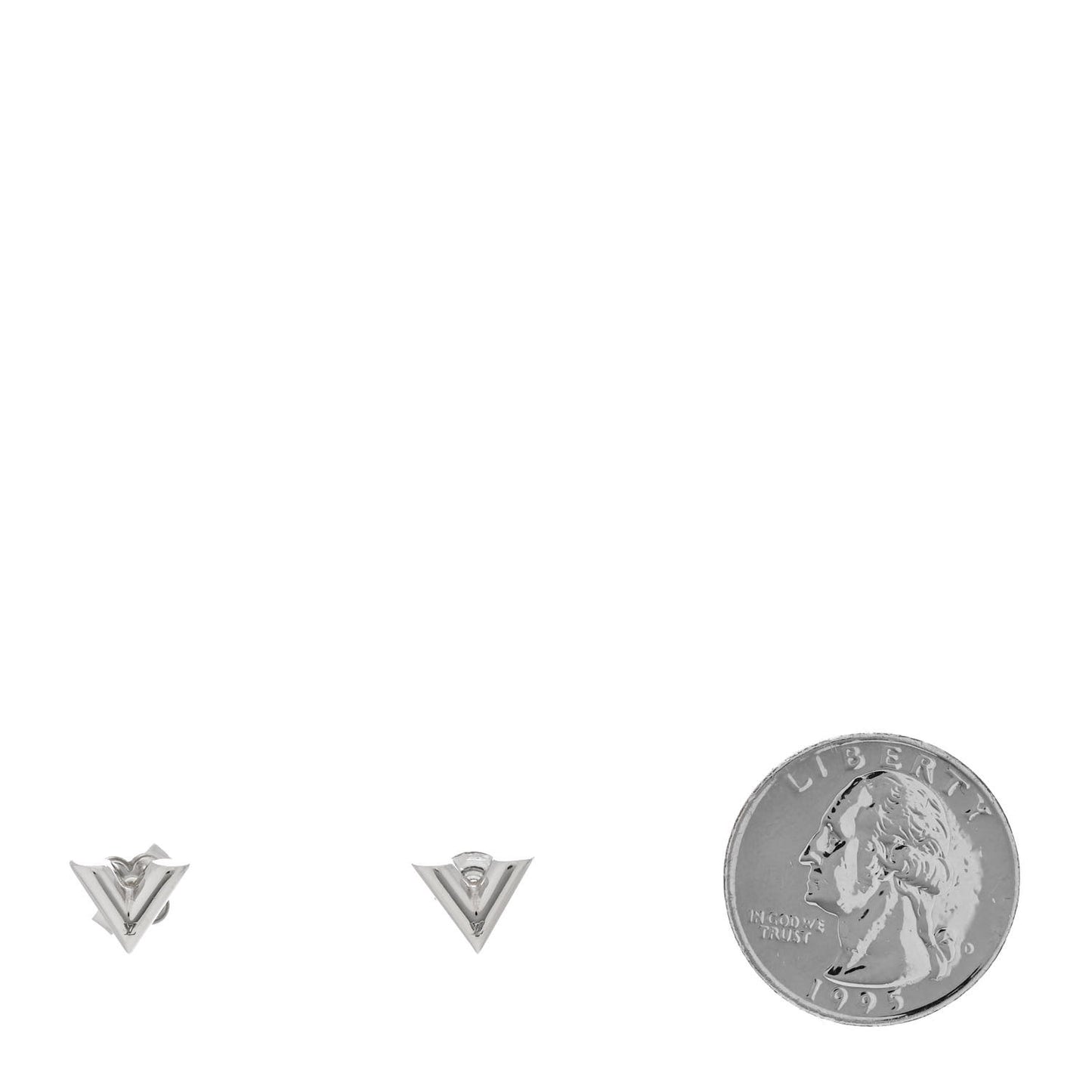 Essential V Stud Earrings Silver