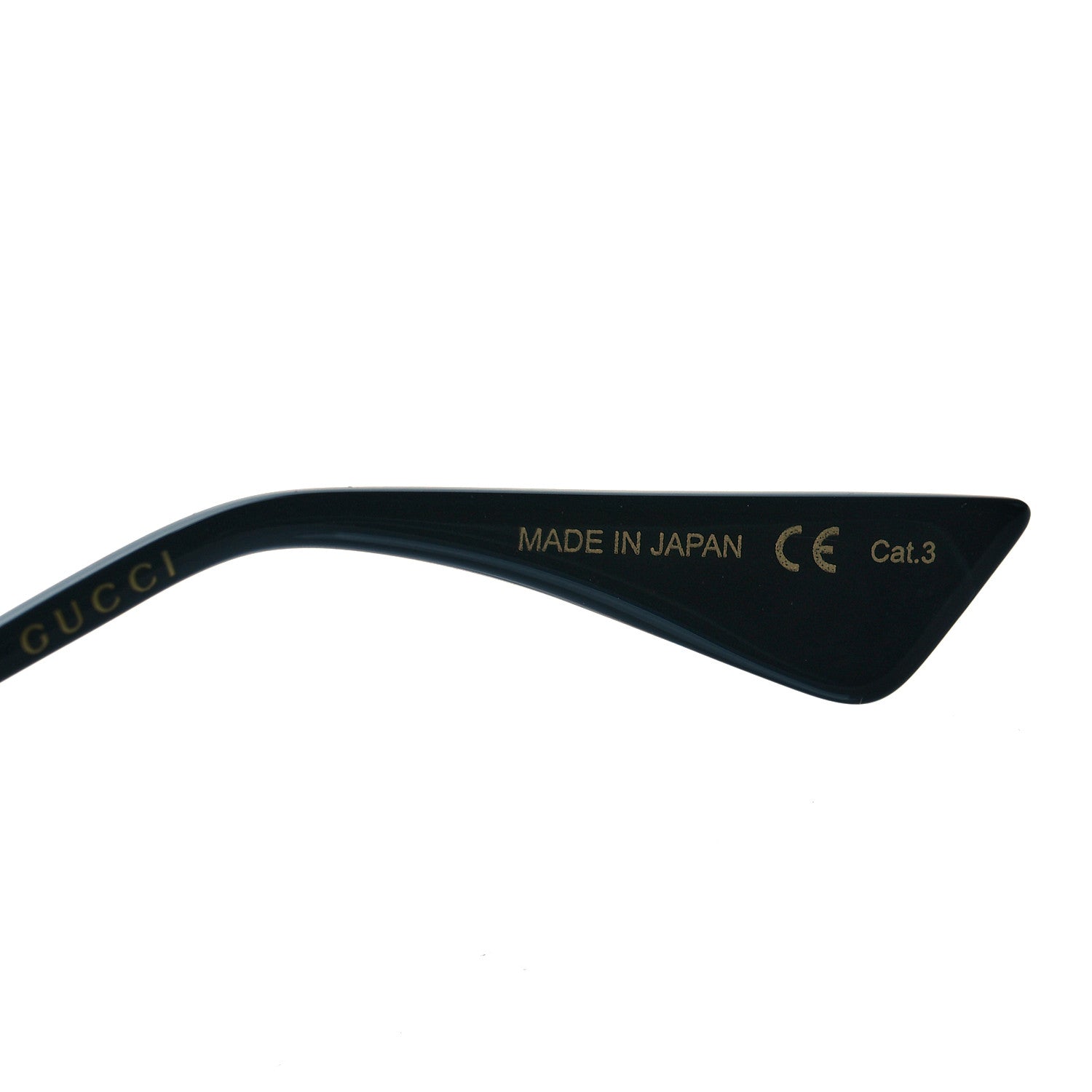 Gucci Metal Rectangular Frame Sunglasses GG0414S Gold Multicolor 6 of 7