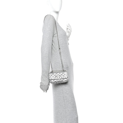 Valentino Garavani Glitter Mini Rockstud Spike Shoulder Bag Silver 2 of 12