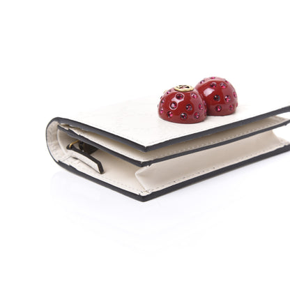Gucci Guccissima Cherries Card Case Wallet White 5 of 7