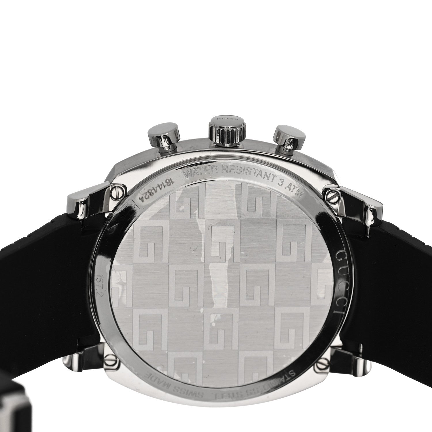 Gucci Stainless Steel Rubber 40mm Grip Quartz Watch Black 4 of 4
