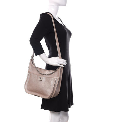 Chanel Metallic Calfskin Quilted Jungle Stroll Hobo Gold 2 of 10