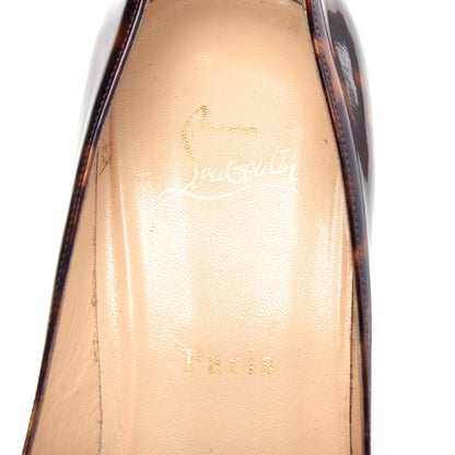 Christian Louboutin Patent Tartaruga Decollete 554 70 Pumps 40.5 Testa Di Moro 8 of 11