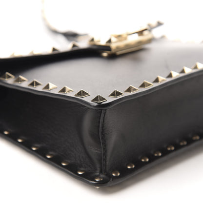 Valentino Garavani Calfskin Rockstud Crossbody Messenger Bag Black 6 of 11