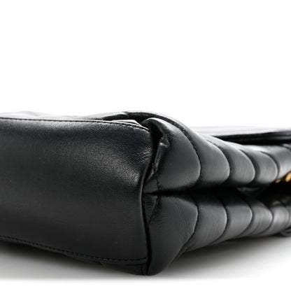 Saint Laurent Calfskin Y Quilted Monogram Small Loulou Chain Satchel Black 10 of 15