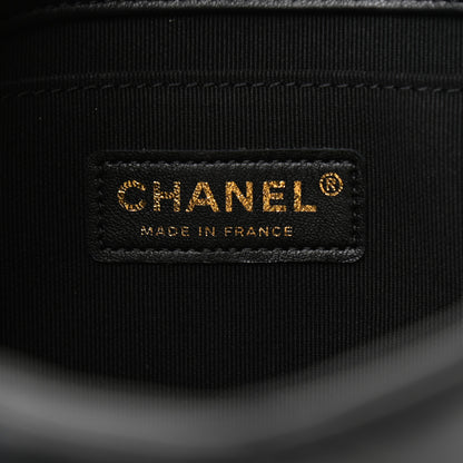Chanel Lambskin Quilted Crush on Chains Hobo Black 6 of 8