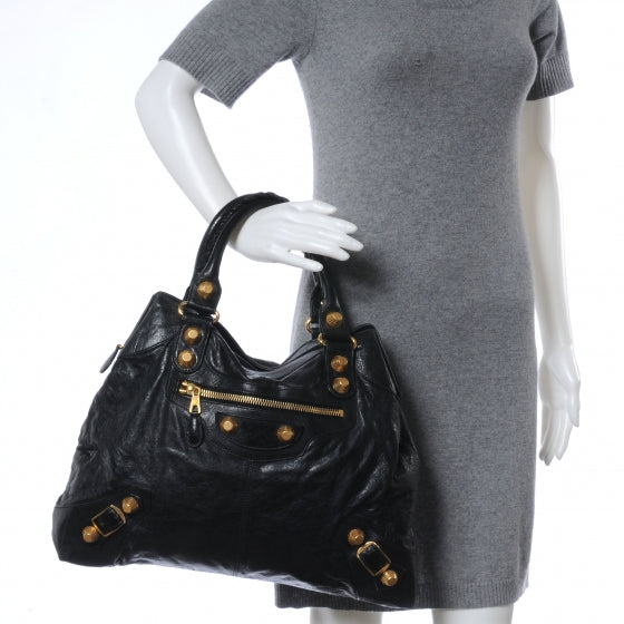 Balenciaga Agneau Giant 21 Brief Black 2 of 9