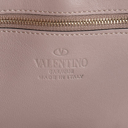 Valentino Garavani PVC Nappa Naked Medium Glam Lock Rockstud Flap Poudre 7 of 9