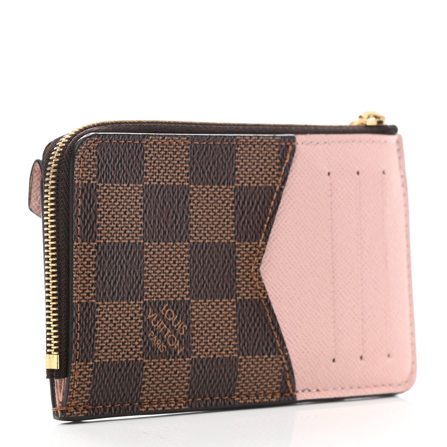 Louis Vuitton Damier Ebene Recto Verso Card Holder Rose Ballerine 3 of 7