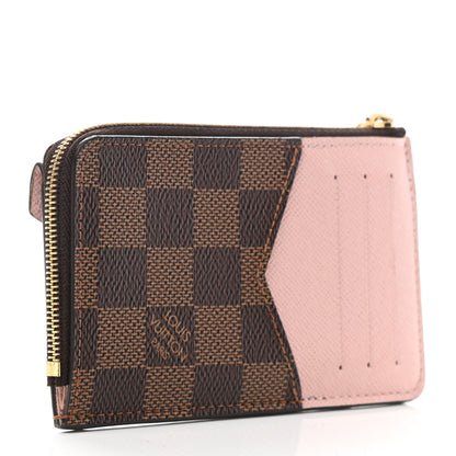 Louis Vuitton Damier Ebene Recto Verso Card Holder Rose Ballerine 3 of 7