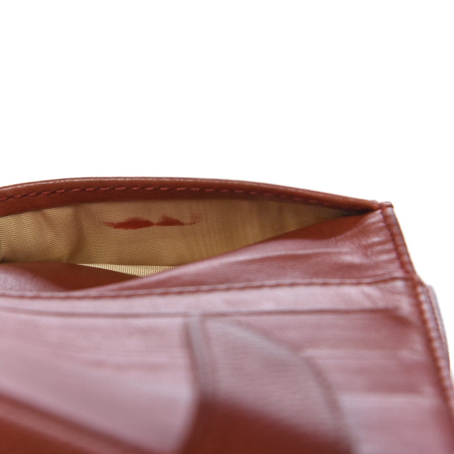 Grained Calfskin CC Compact Wallet Light Red