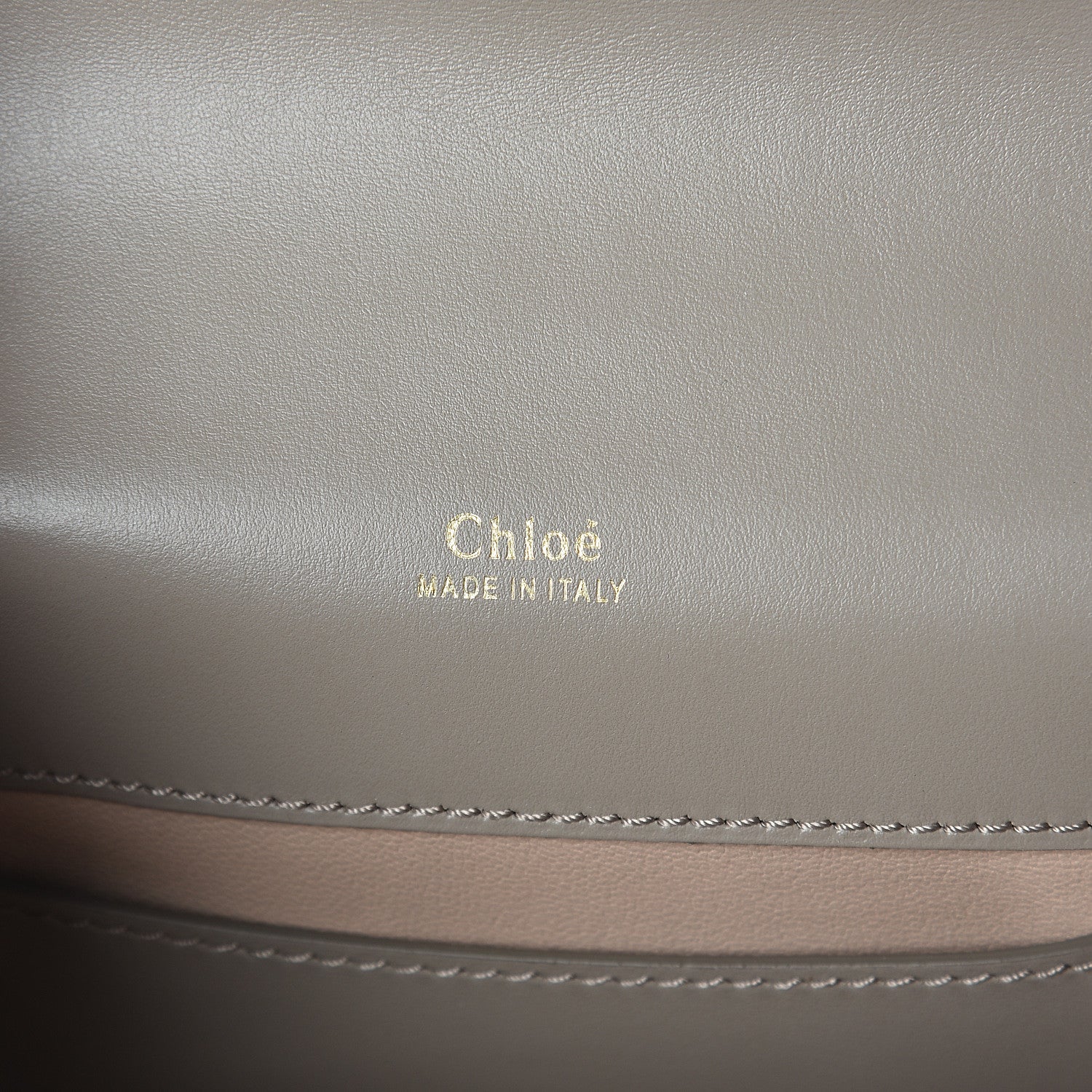 Chloe Shiny Goatskin Calfskin Mini Aby Chain Shoulder Bag Motty Grey 5 of 7