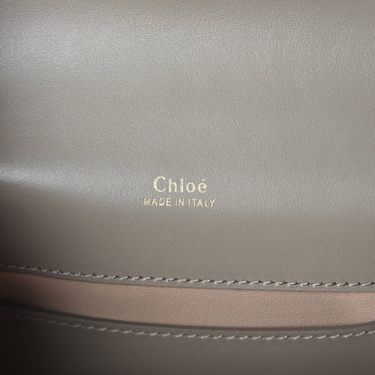 Chloe Shiny Goatskin Calfskin Mini Aby Chain Shoulder Bag Motty Grey 5 of 7