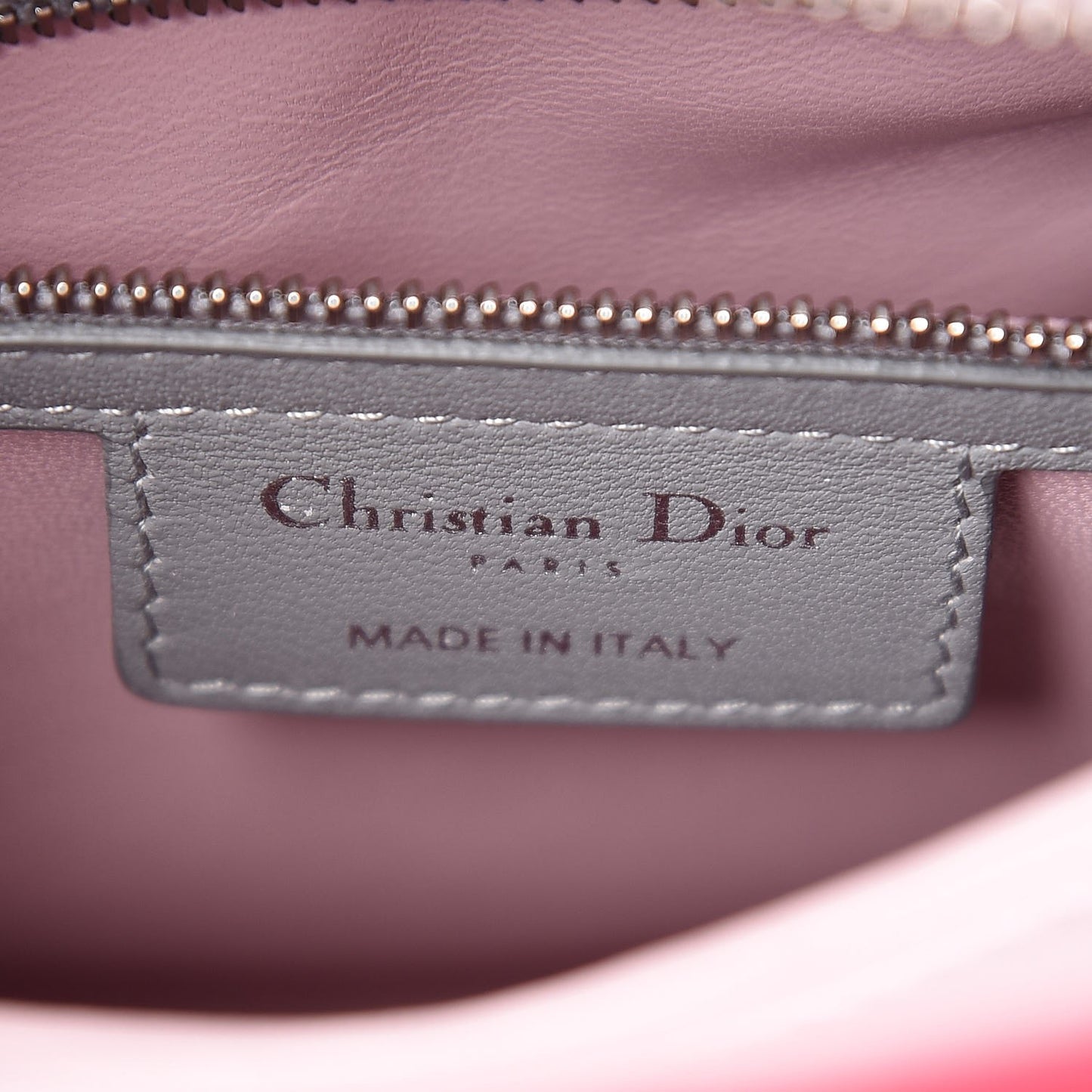 Lambskin Cannage Medium Tri-Color Lady Dior Fuchsia