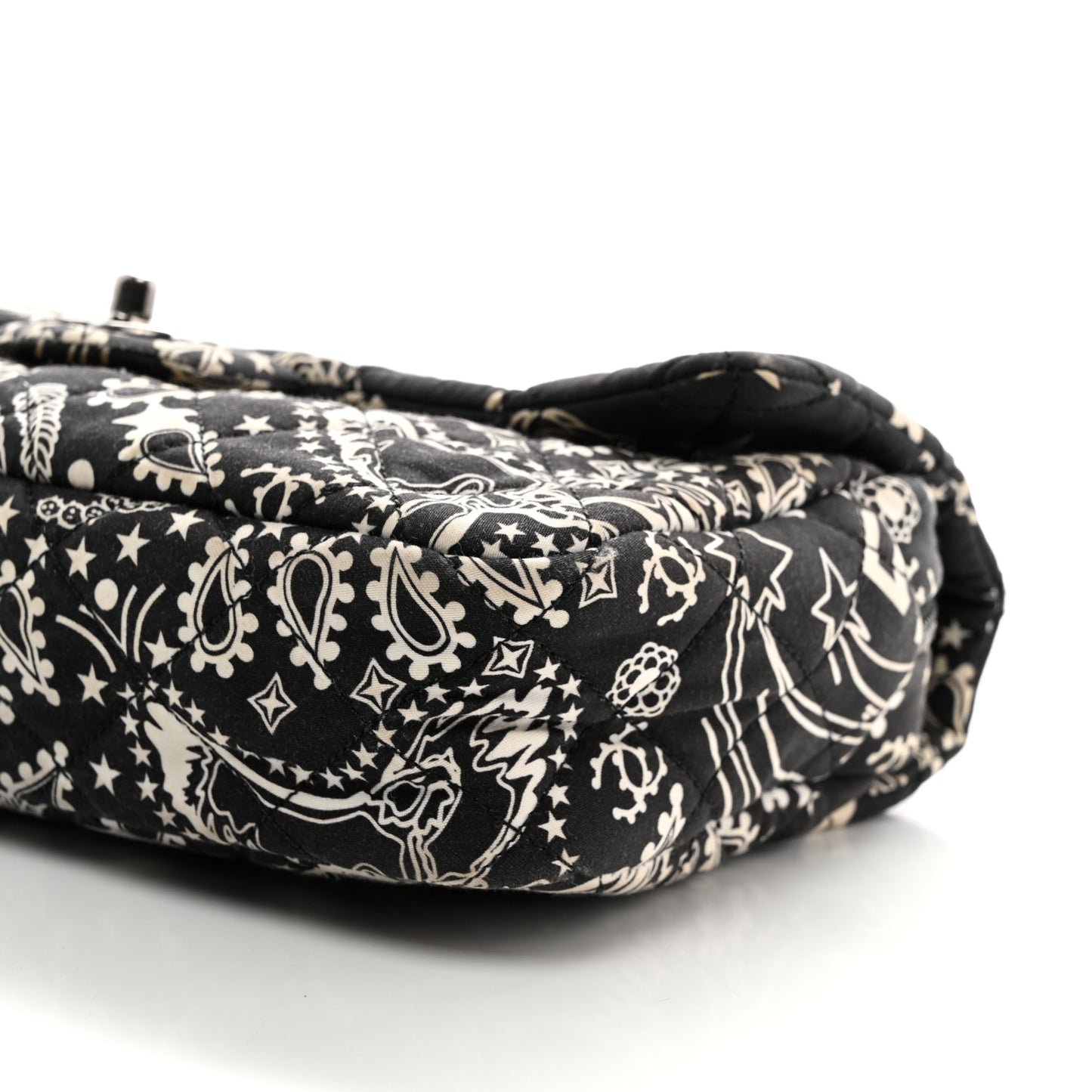 Cotton Quilted Paris Dallas Medium Bandana Flap Blue