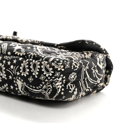 Chanel Cotton Quilted Paris Dallas Medium Bandana Flap Blue 11 of 13