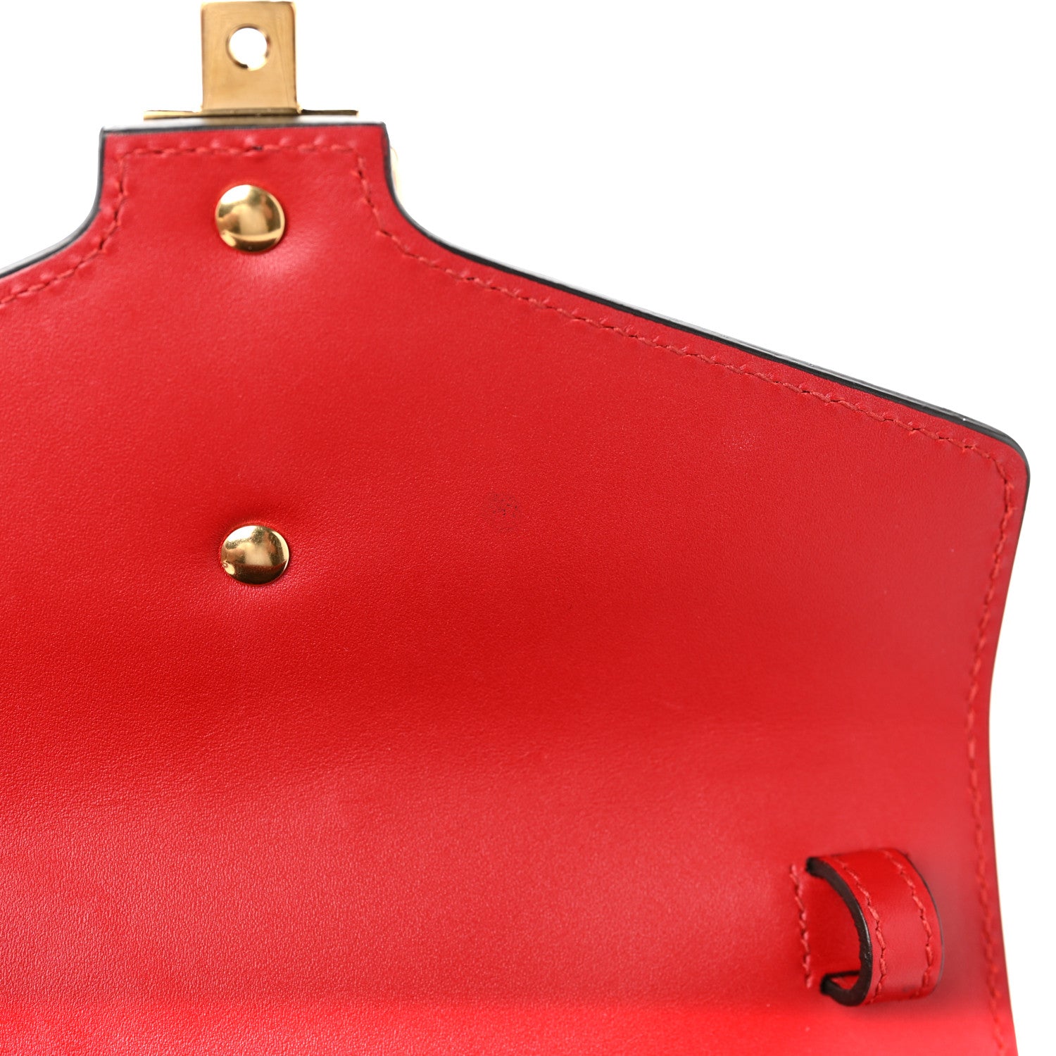 Gucci Calfskin Mini Sylvie Top Handle Bag Hibiscus Red 9 of 9
