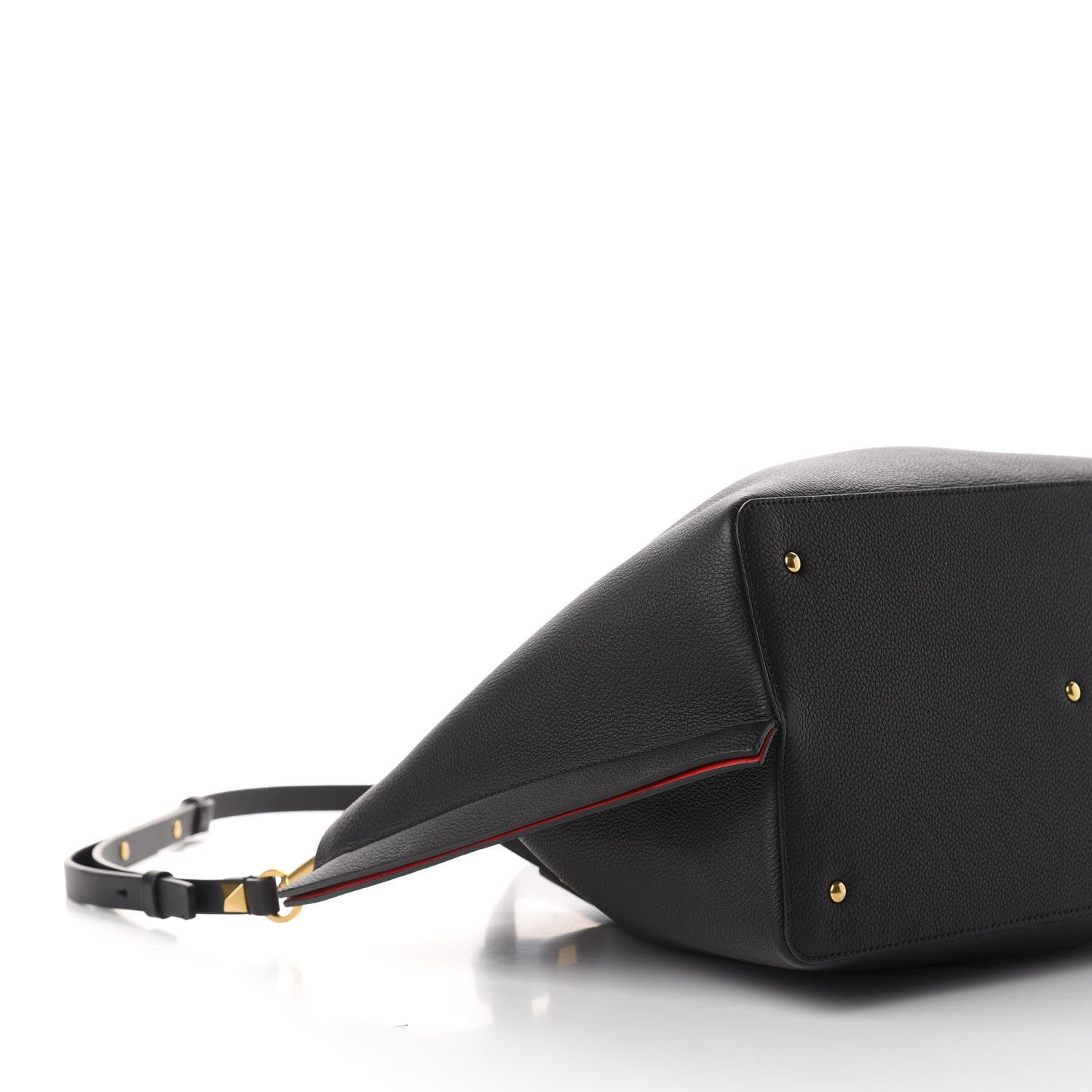 Valentino Garavani Grainy Calfskin Medium VLogo Escape Shopper Black 8 of 12