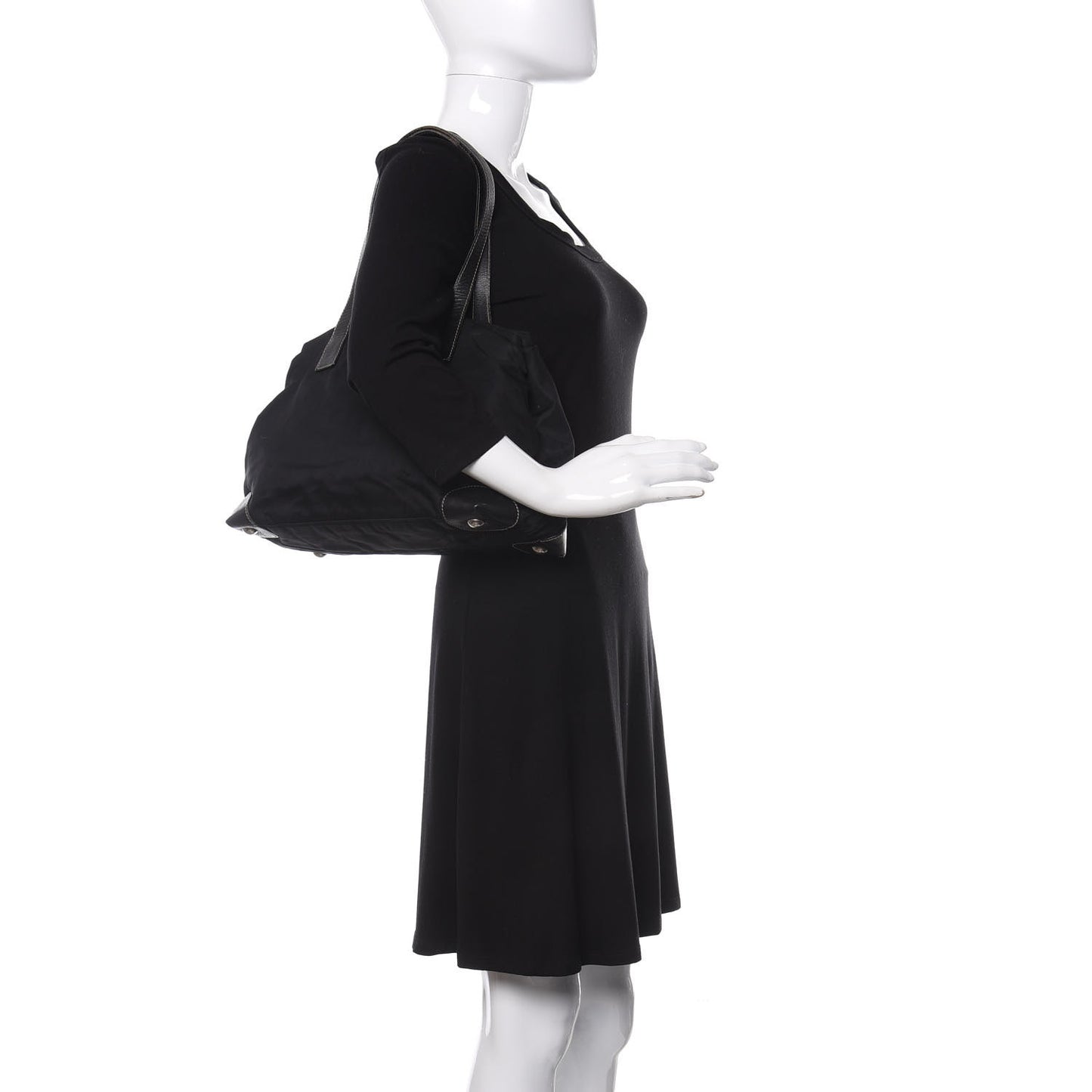 Tessuto Nylon Saffiano Tote Black