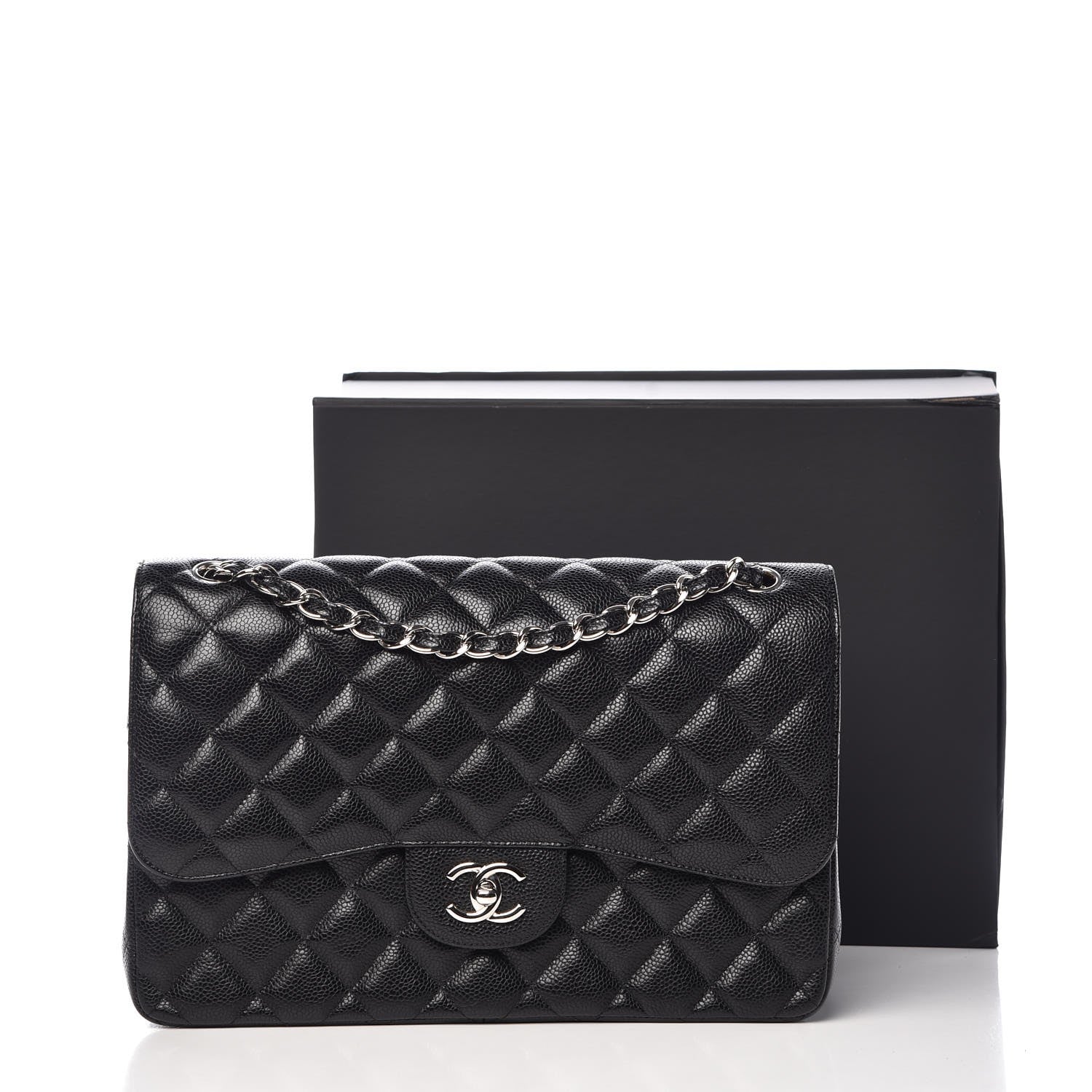 Chanel Caviar Quilted Jumbo Double Flap Black 9 of 9