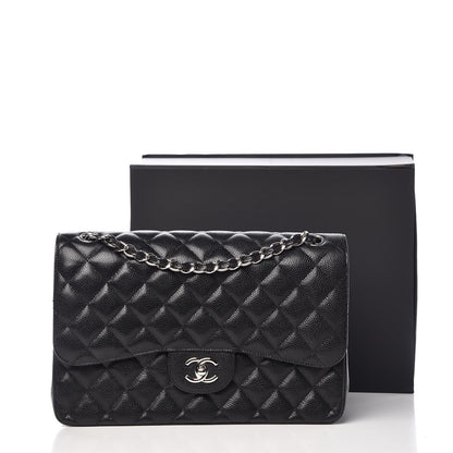 Chanel Caviar Quilted Jumbo Double Flap Black 9 of 9