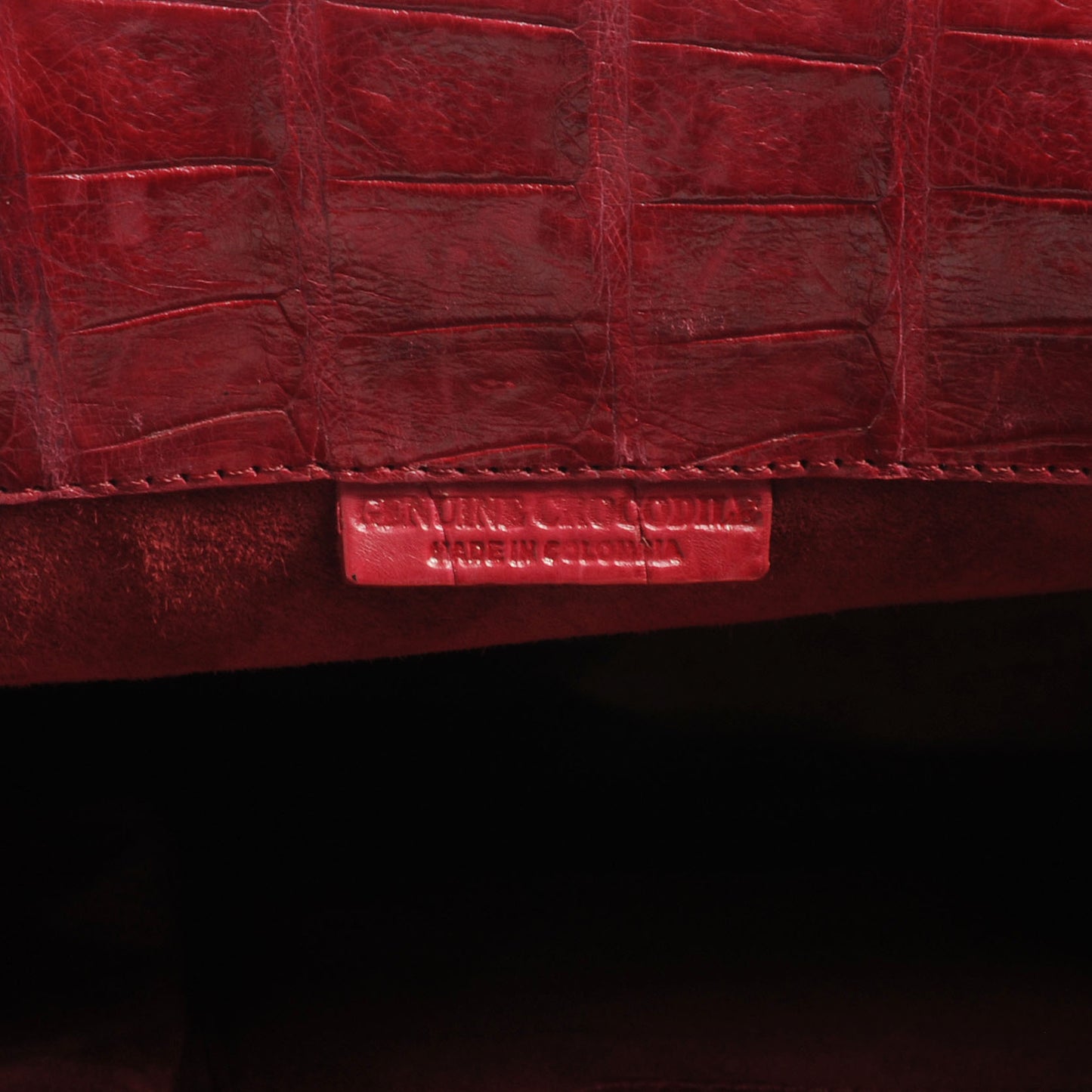 Crocodile Tote Red