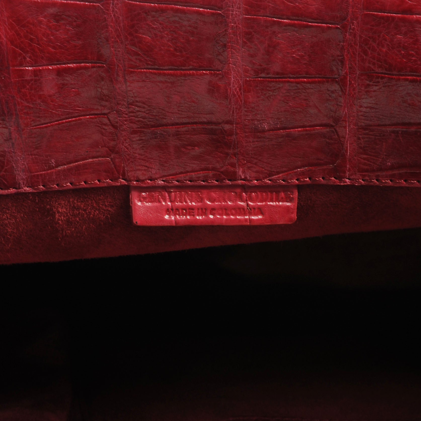 Nancy Gonzalez Crocodile Tote Red 7 of 7