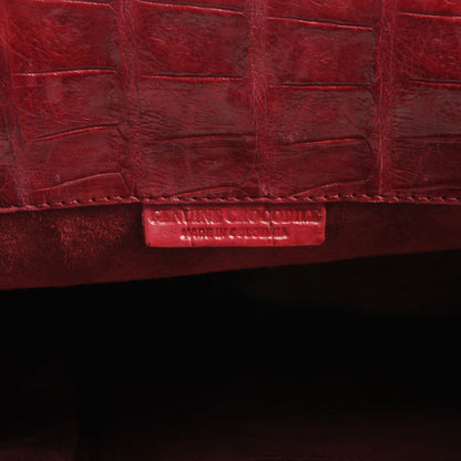 Nancy Gonzalez Crocodile Tote Red 7 of 7