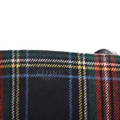 Celine Tartan Felt Plaid Medium Horizontal Cabas Phantom Red Blue 6 of 10
