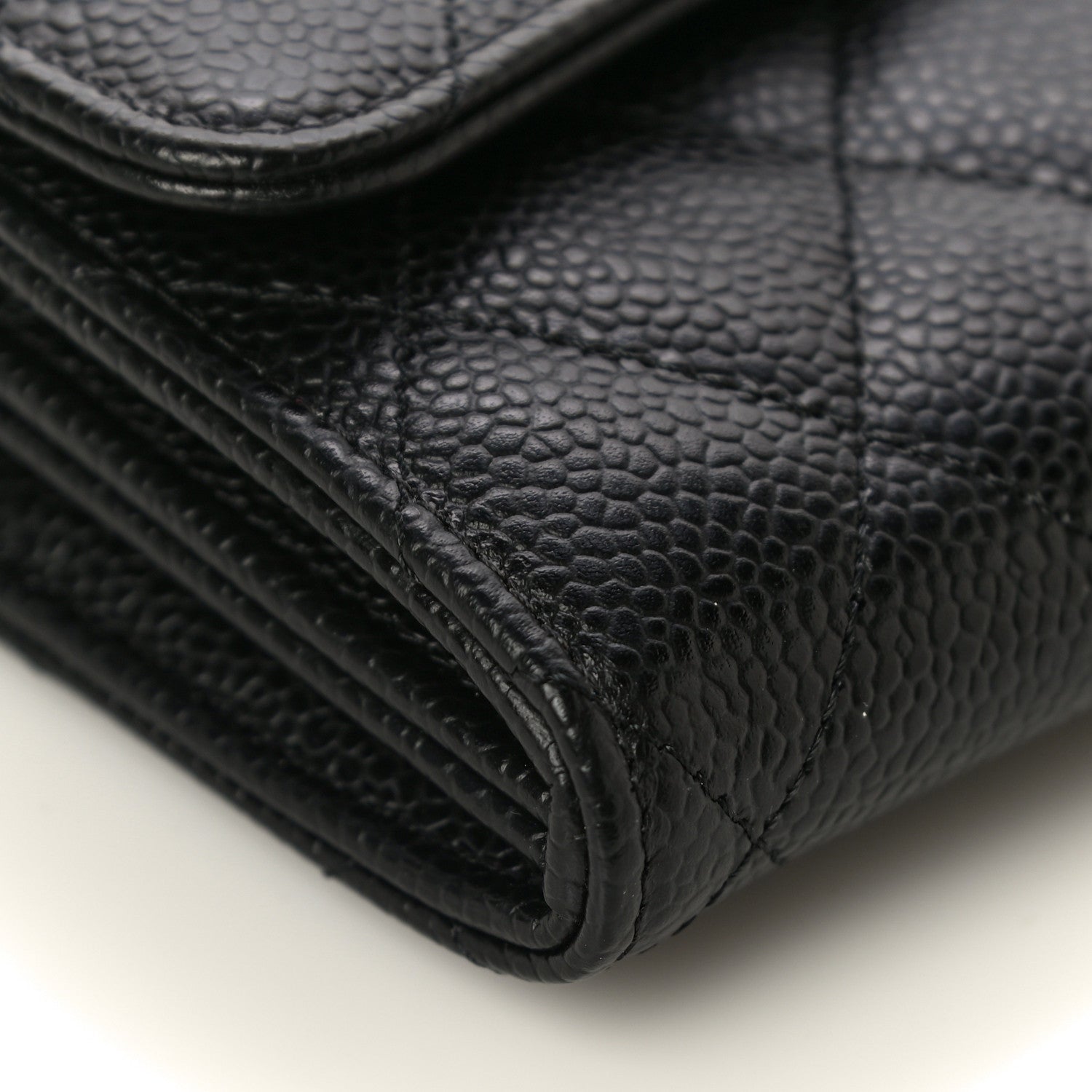 Chanel Caviar Quilted Large Gusset Flap Wallet Black 10 of 12