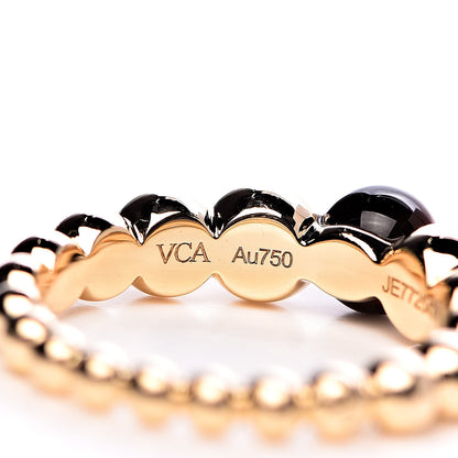 Van Cleef & Arpels 18K Yellow Gold Tiger's Eye Perlee Couleurs Variation Ring 48 4.5 5 of 7