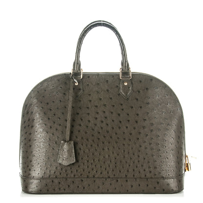 Louis Vuitton Ostrich Alma GM Olive 1 of 7