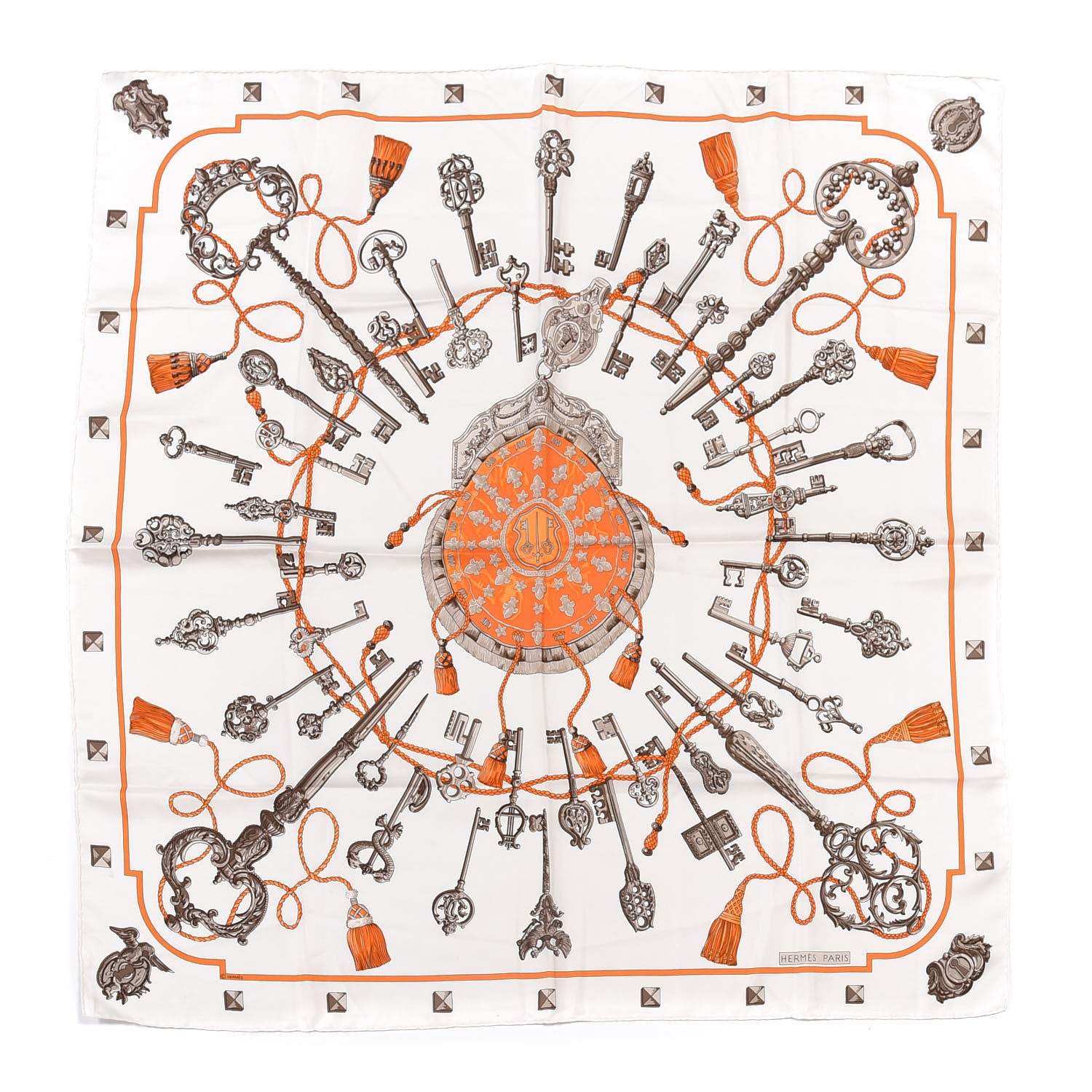 Hermes Silk Keys Les Cles Scarf 90 1 of 4