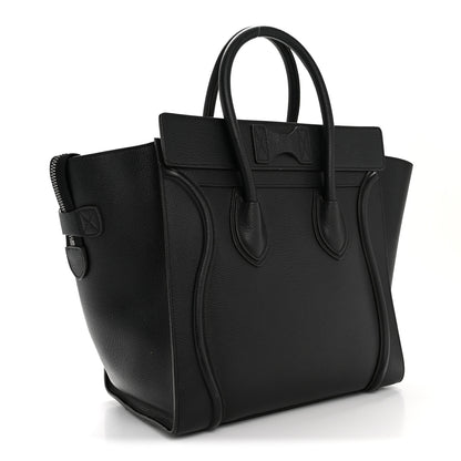 Celine Drummed Calfskin Mini Luggage Black 7 of 37