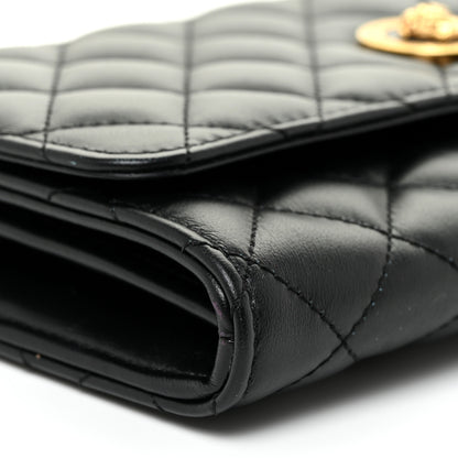 Versace Lambskin Quilted Medusa Wallet On Chain Crossbody Black 5 of 23